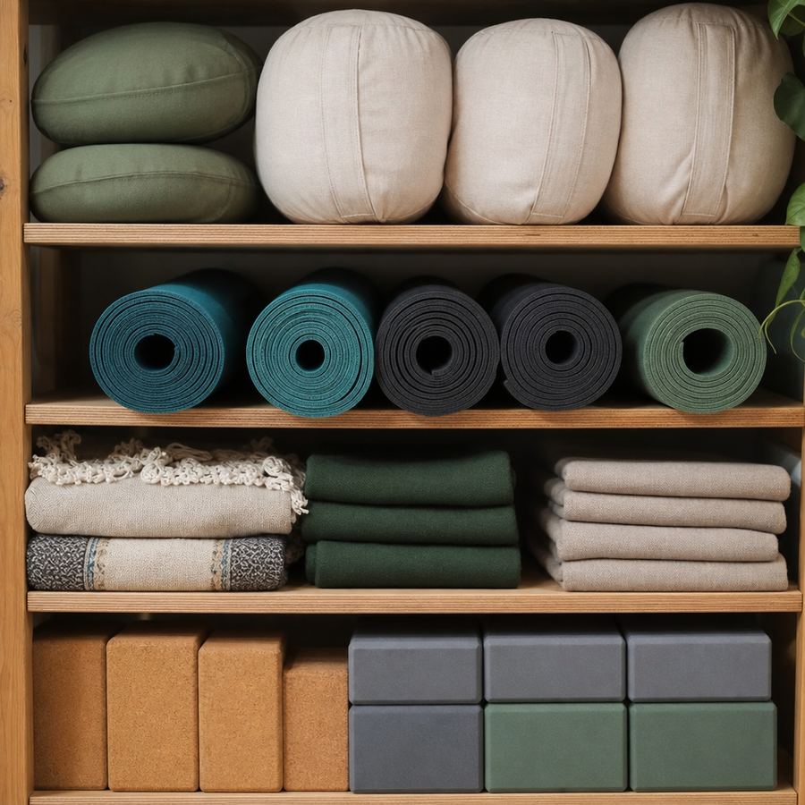 Yoga mats and props