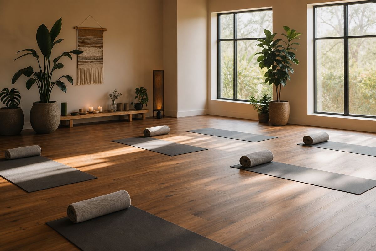 Ashline Yoga studio interior in Brno